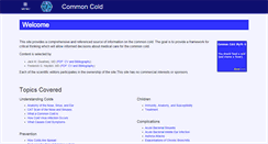 Desktop Screenshot of commoncold.org