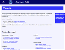 Tablet Screenshot of commoncold.org